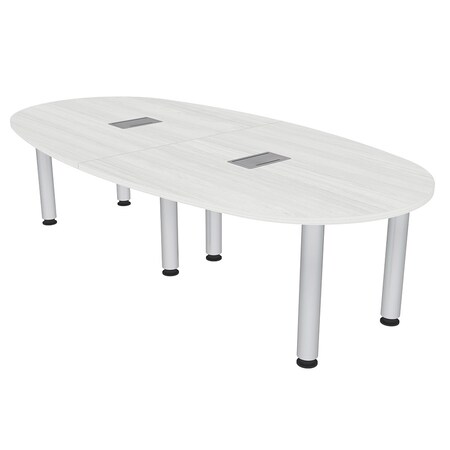 Skutchi Designs 45 in W, 96 in L, 29 in H, Engineered Wood Top, White H-BOVL-4693-PT-WC-EL